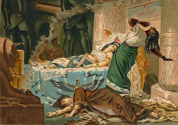 Como morreu Cleópatra? mordida por uma cobra egípcia
