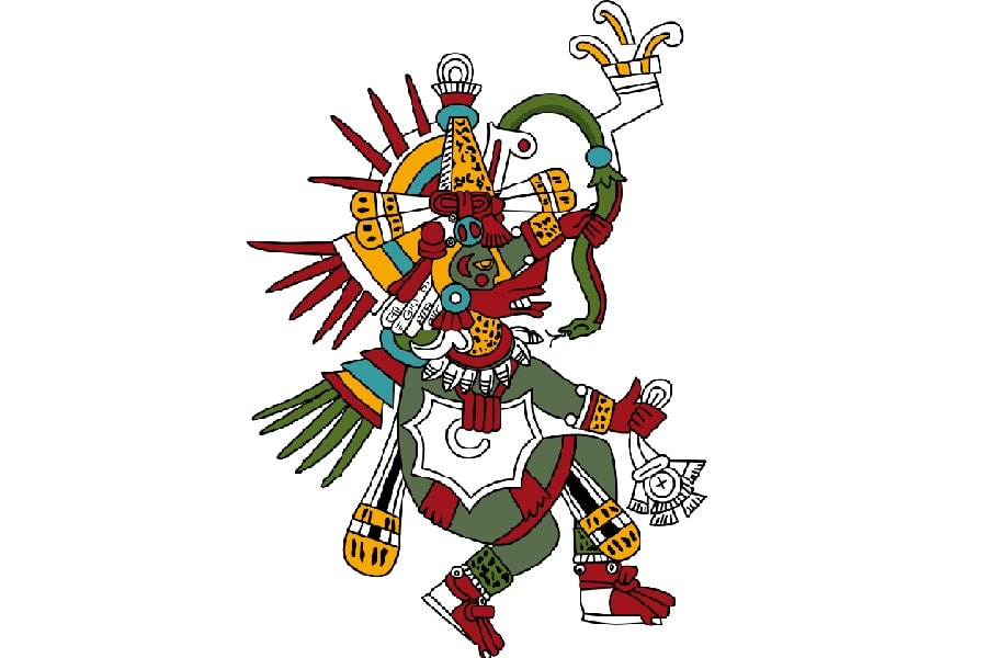 Quetzalcoatl: opeřené hadí božstvo starověké Mezoameriky