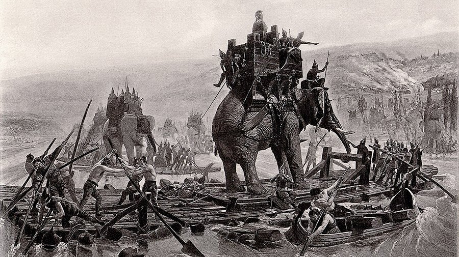 Lufta e Dytë Punike (218201 pes): Hanibali marshon kundër Romës